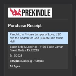 Panchiko concert ticket