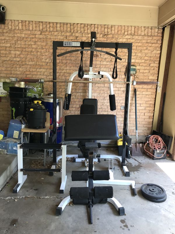 Parabody pro system 893 comes with weight sets and racket for the ...