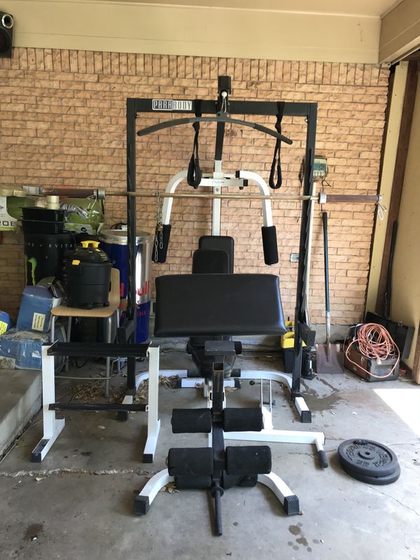Parabody pro system 893 comes with weight sets and racket for the