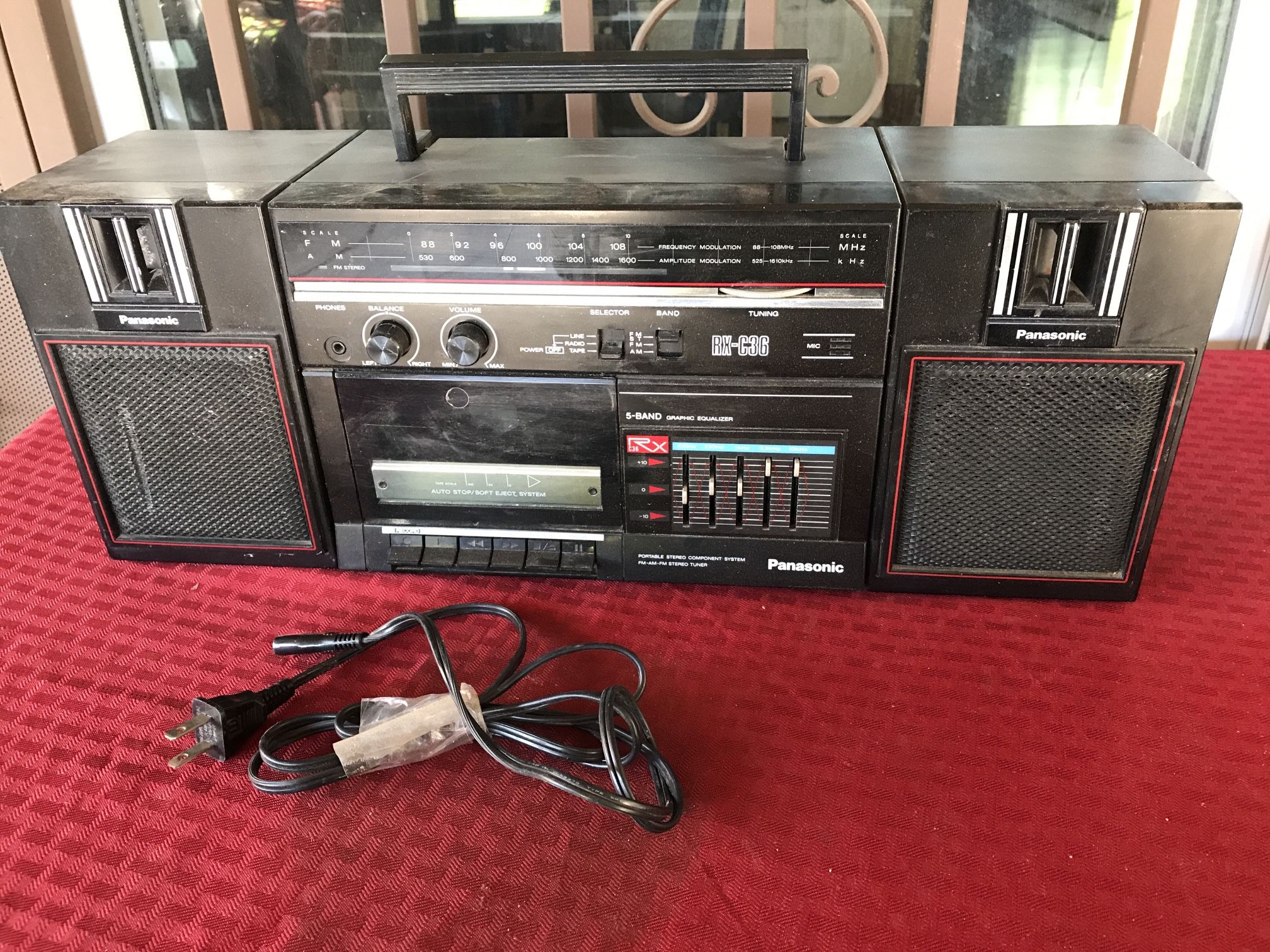 Panasonic RX-C36 Portable Stereo Component System FM-AM-FM Stereo Tuner Cassette