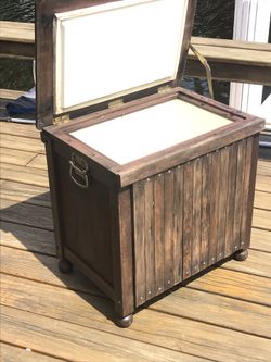 Vintage Teak Wood cooler, icebox,