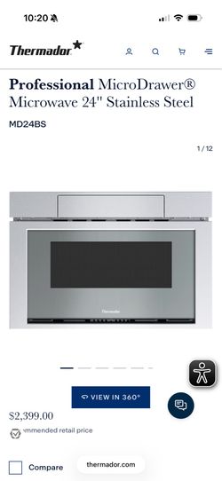 New Thermador Professional MicroDrawer 24" Model MD24BS