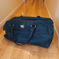 24" Vintage ANTLER Green Duffle Bag 