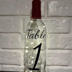 LED Wine bottle table numbers