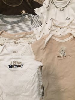 Any boy clothes onesies & 1 pant 0-3M 6M 9-12m