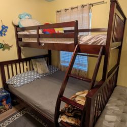 Bunk Bed Twin And Full Size Frame Beds. (((MATTRESS NOT INCLUDED)))