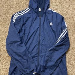 Adidas Windbreaker Jacket Hoodie Men’s Size XL 