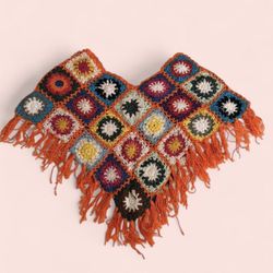 2 HANDMADE CROCHET PONCHOS