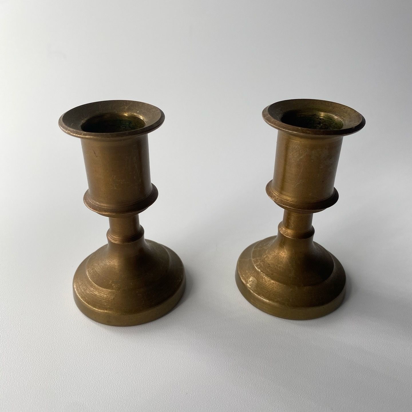 Set Of 2 Vintage Lillian Vernon Louis XV Candle stick holders Italy Brass mini