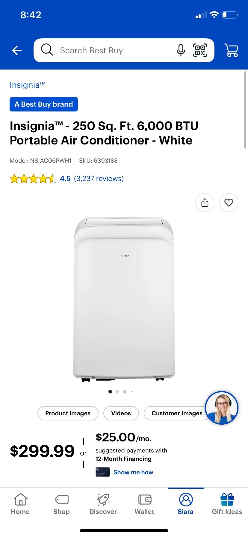 Insignia Portable Air conditioner 