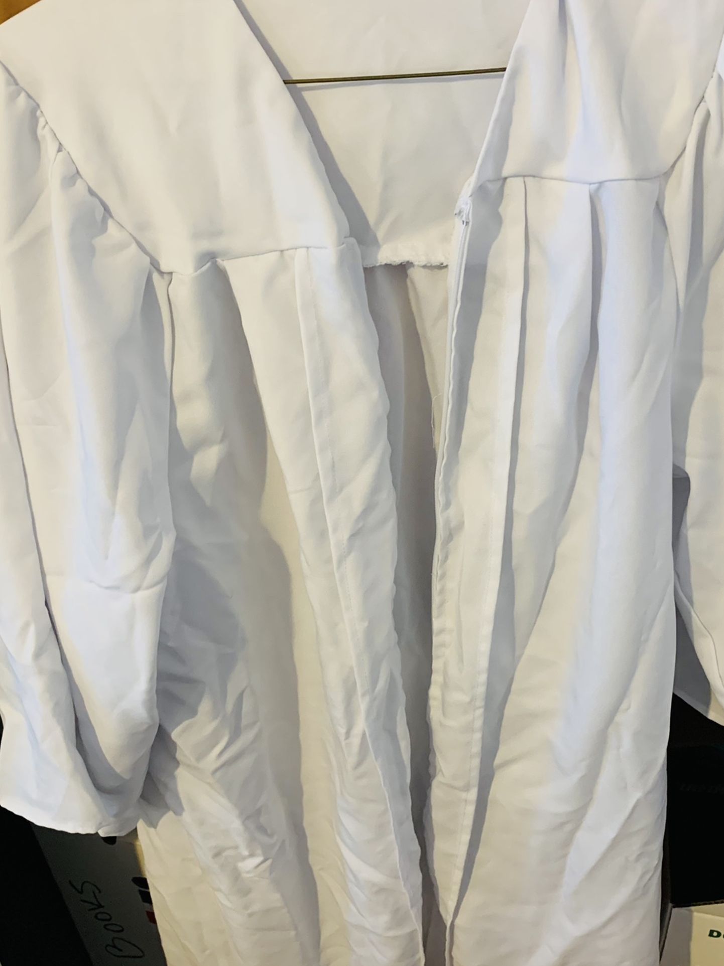 White Graduation Gown