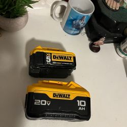 Dewalt 20v Baterias 10ah 5ah $140 Por Las Dos Firme Precio 