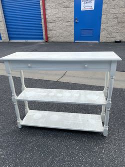 White Desk Stand