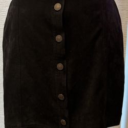 Abercrombie & Fitch Black Faux Suede Skirt NWOT