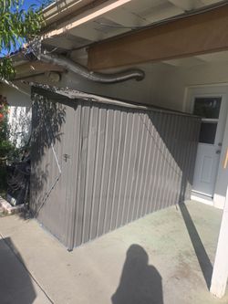 Metal storage shed