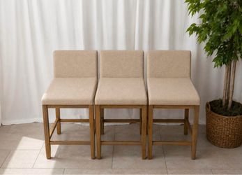 Gracie 18 in. Light Brown High Back Solid Wood Dining Chairs