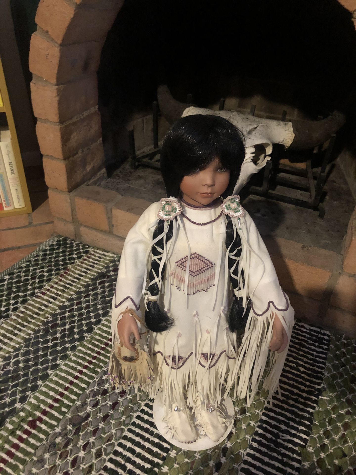Must pick up 4/22 or 4/23 - Native American doll statue decor collectible boho
