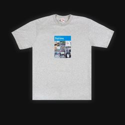 Supreme Verify Tee ‘Heather Grey’ Medium Brand New DS