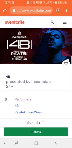 4B ticket for exchange LA (April 26, 2019)