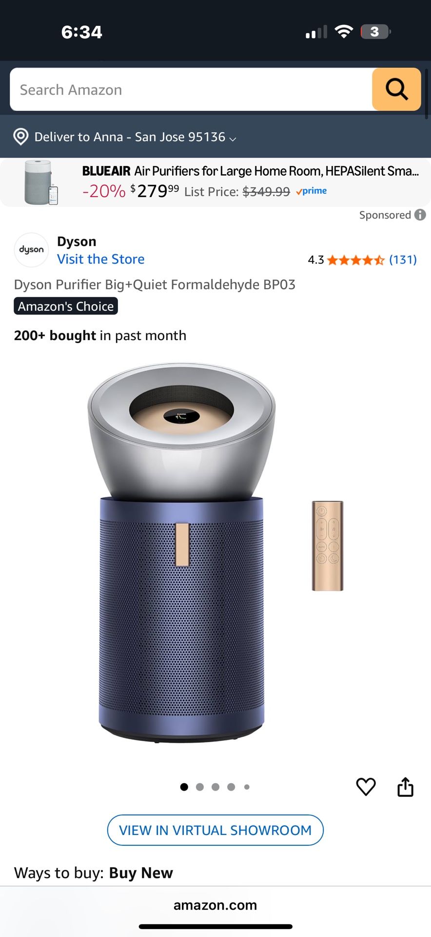 Dyson Bp03 Air Purifier And Fan