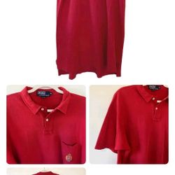 Men’s Polo by Ralph Lauren Red Crest Polo Size XL