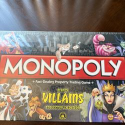 MONOPOLY Board Game, 2010 Disney Villains Collector’s Edition, NEW/SEALED, RARE!!!