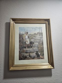 Vintage Framed Art – “The First Step” by G. Hillyard Swinstead