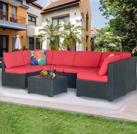 Wicker Patio Sectional Set Brand New βοΈβοΈ Delivery Available π
