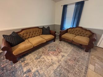 MUST GO!!! Solid wood couches