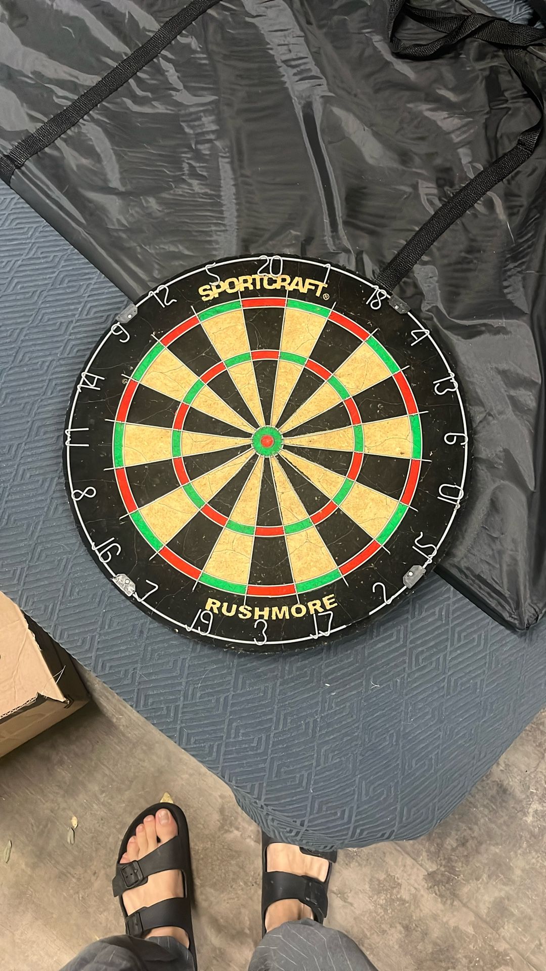 Dart Board With Darts
