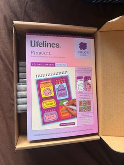Lifelines FlowArt Activity Pad 3-Pack, Guided Art Meditation Coloring Books 12 Double-Sided Markers, 60 Scenes - Guided Dot Art Meditations for Tweens