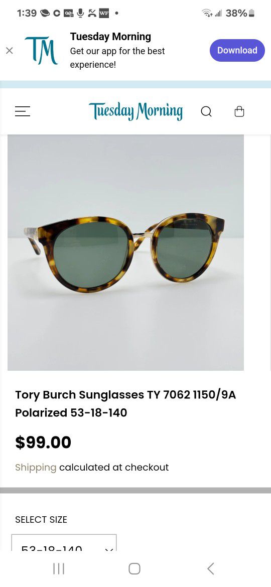 Tony Burch Sun Glasses TY 7062