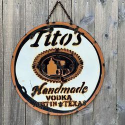 🌴 Rustic Metal Outdoor Signs – Patio / Tiki / Vintage Decor