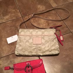 Coach Crossbody And Wallet (authentic )