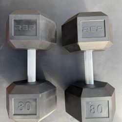 Rep Fitness 80 Lb Dumbbell Pair