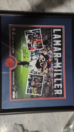 Lamar Miller Autograph Framed