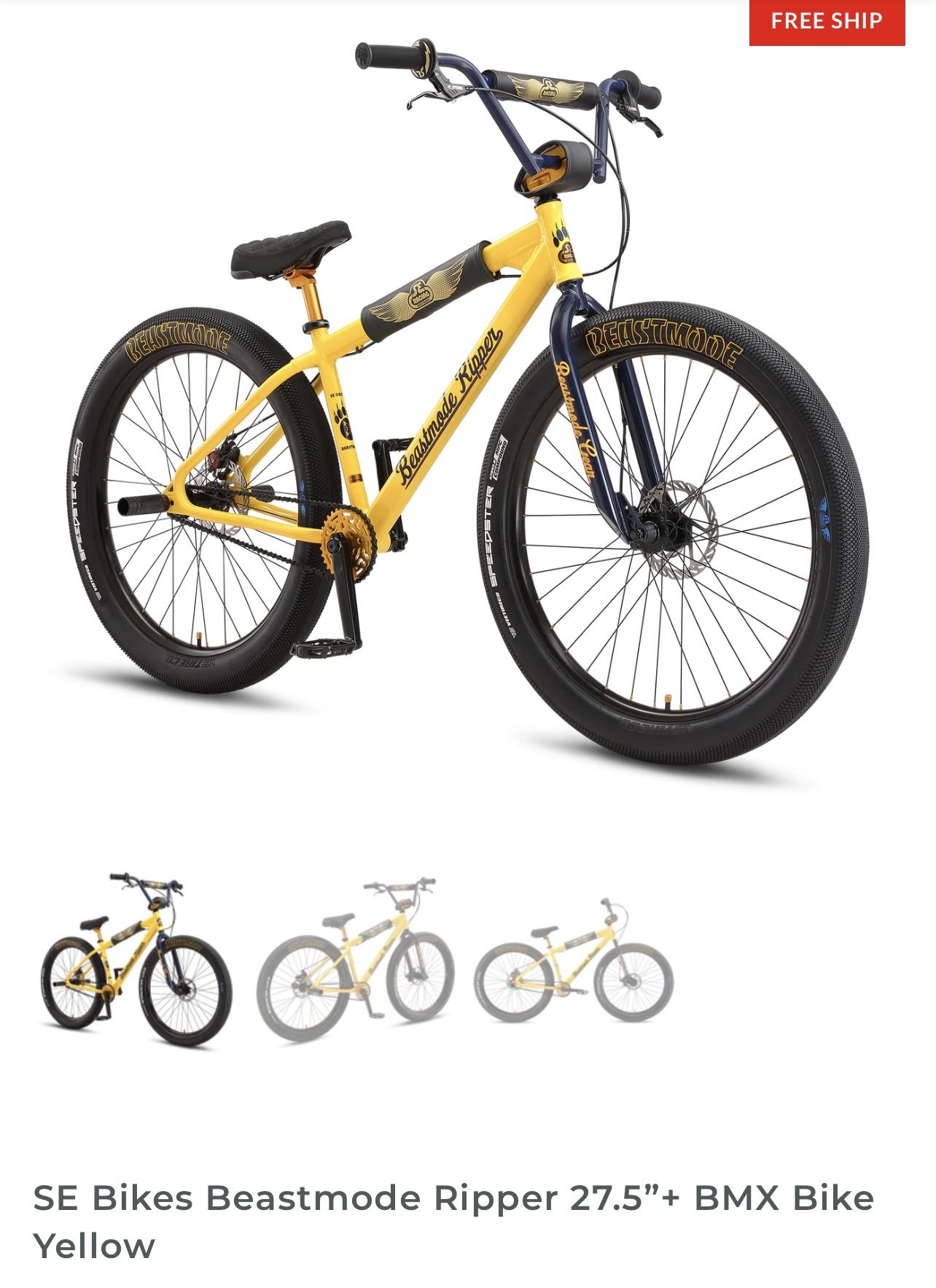 SE Bikes Beastmode Ripper BMX Bike Yellow