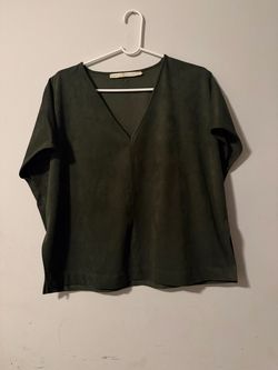 Marie Oliver Dark Green V-Neck Top