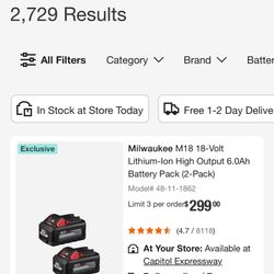 Milwaukee Battery And Charger 