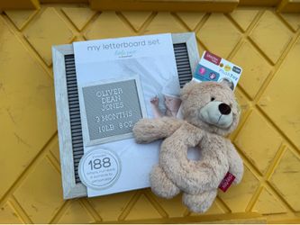 Letter Board Set and Bear Plush