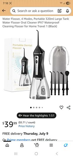 Portable dental flosser