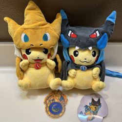 New Pikachu In Mega Charizards Panchos Pokemon Plushies Bundle