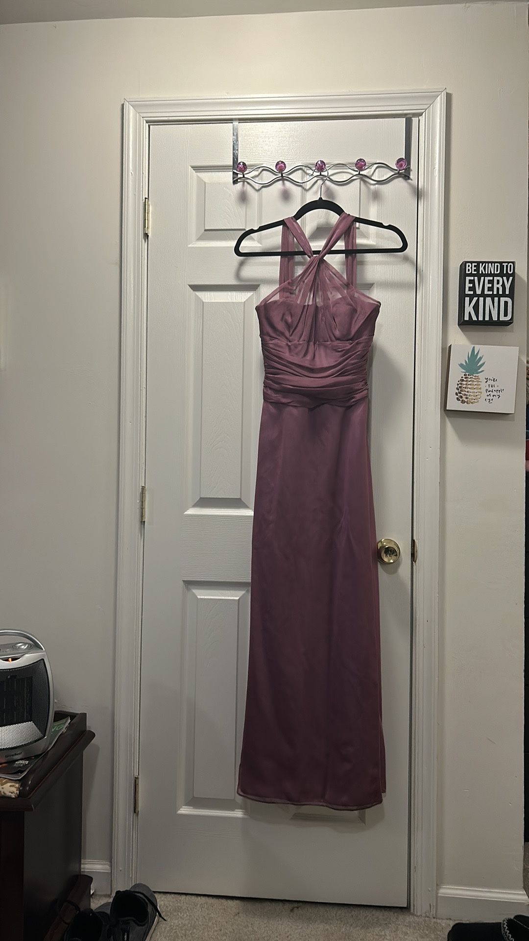 Purple Halter Neck Dress