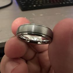 tungsten carbide brushed satin ring men