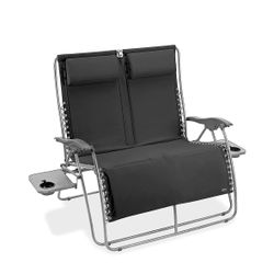 Uline Zero Gravity Black  Love Seat