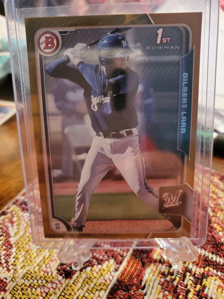 Washington Nationals Gilbert Lara 2015 Bowman Prospects Gold Rookie 29/50