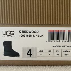 UGG  Black Boot Kid Size 4 