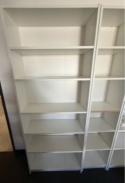 IKEA BILLY Bookcases – White + Corner Hardware