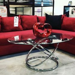 RED MODERN SECTIONAL SOFA - MUEBLES MODERNOS