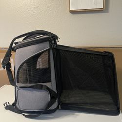 Pet Dog Cat Carrier Ventilated Travel Backpack 